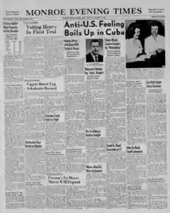 Monroe Evening Times Newspaper Archives, Mar 8, 1960, p. 1