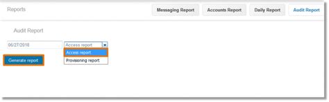 Generating a report in the Business Notification Center for AT&T ...