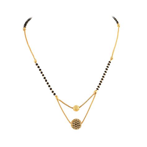 Gold Plated Black Beads Mangalsutra Women – Jewar Mandi