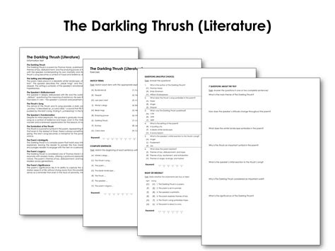The Darkling Thrush (Literature) | Made By Teachers