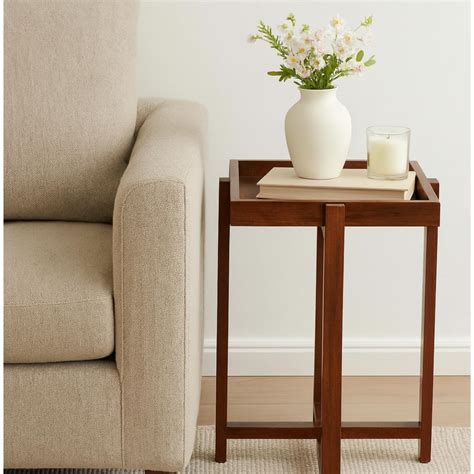 Wood Curls Enigma Acacia Wood Square Center Table | Coffee Table for ...