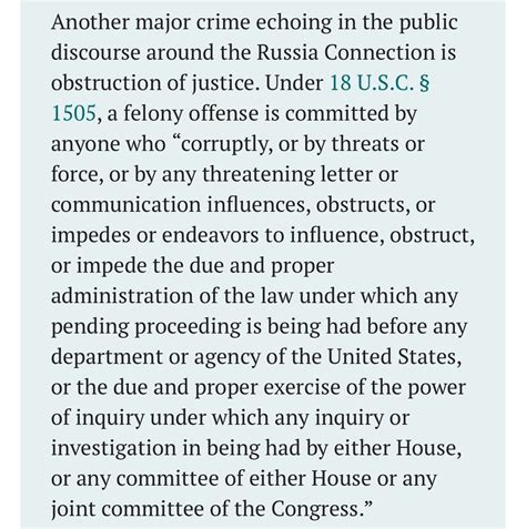 What is the legal definition of obstruction of justice? see 18 us code ...