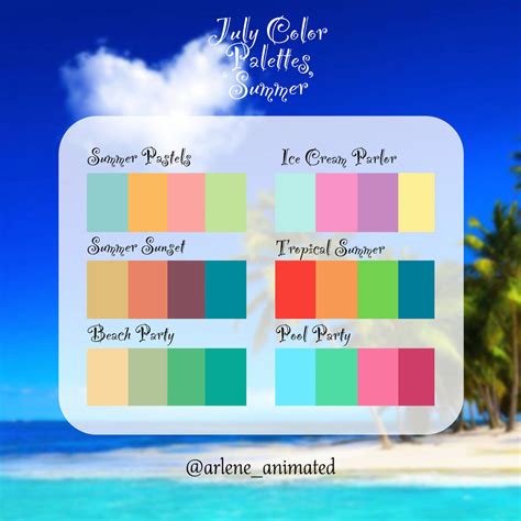 Color Palette For July