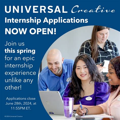 Come be Creative with us! 💙 🌎 Applications for the Spring 2025 Universal Creative Internship ...