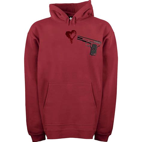 Gun Love Red Color Hoodie - Superteeshops