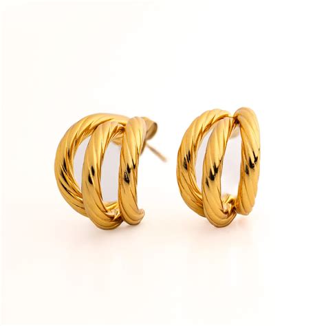 Aurora Bound 18K Gold Hoop Earrings - Mesmerize India