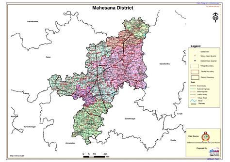 Mahesana Dist Digital HD Map Pdf Download.
