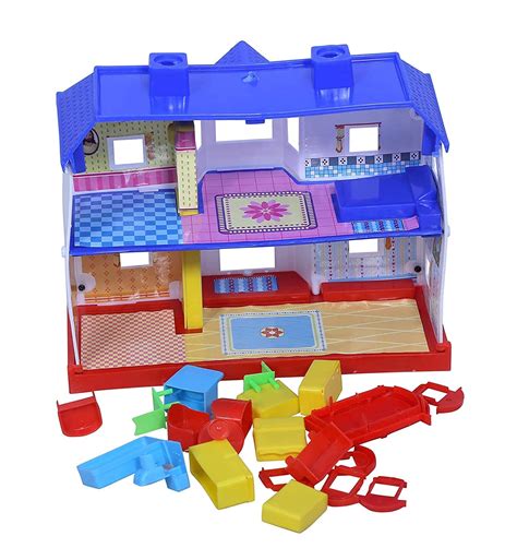 Buy Mamma Mia My Country Doll House with Furniture, 24 Pcs (Multi Color ...