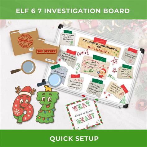 Buy 6 7 Six Seven Elf Props, Printable Six Seven Investigation ...