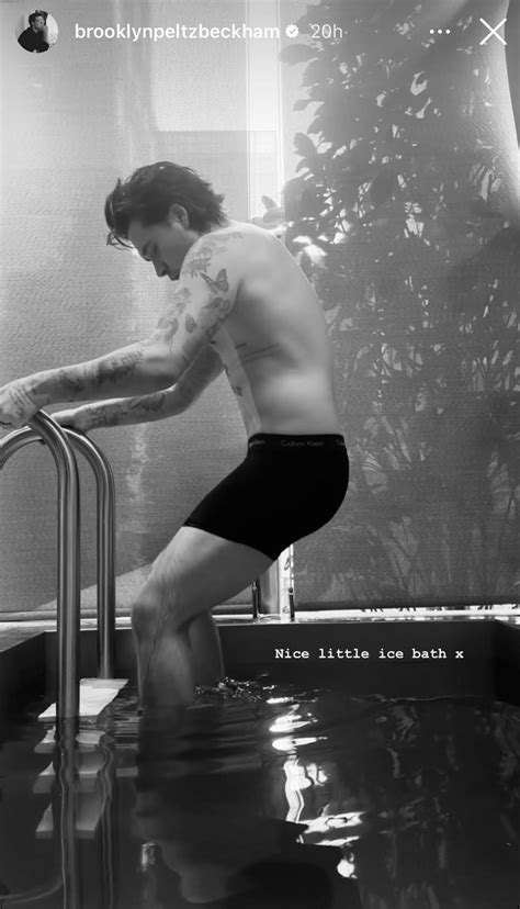 Brooklyn Beckham Strips Down To His Boxers For A Cold Bath