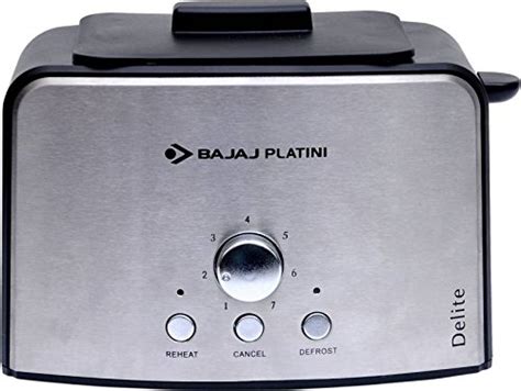 Bajaj Platini Delite 800W Pop Up Toaster (Silver) : Amazon.in: Home ...