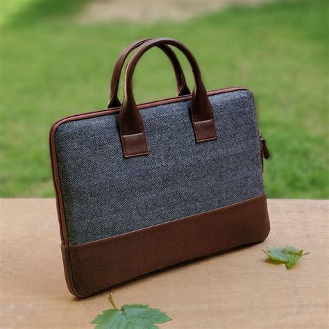 Elon Laptop Sleeve - Gray Herringbone sample sale – Hamelin