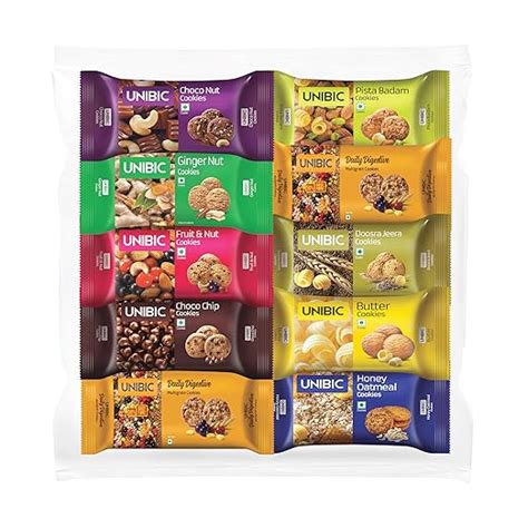 Unibic Cookies, Assorted 75 G(Pack Of 10)|Biscuits Combo Pack|Choco ...