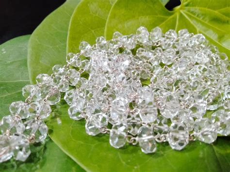 QUEEN-GEMS Genuine Sphatik Mala Diamond Cut Crystal Quartz 108 Mala ...