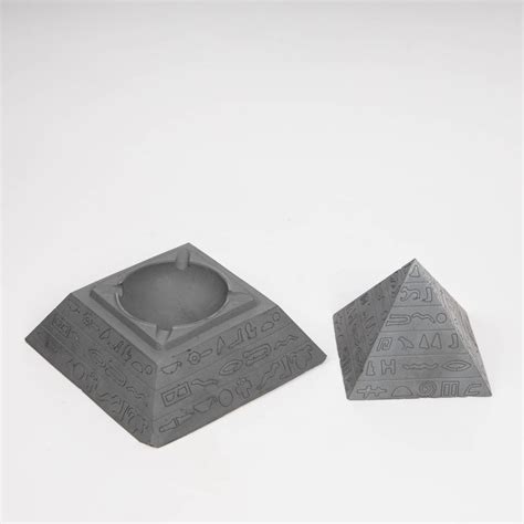 The Pyramid of Giza Dark Concrete - Egyptian Style Concrete Ashtray wi ...