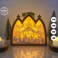 Buy Nativity House Box 1 Shadow Box SVG for Cricut Projects DIY ...