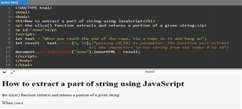 Split Function in JavaScript 的图像结果