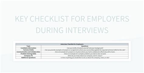 Job Interview Checklist Template 的图像结果