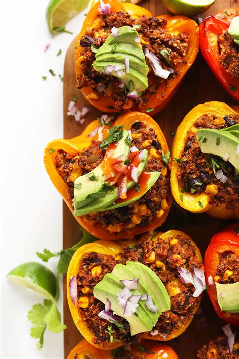 Mexican Quinoa Stuffed Peppers | Minimalist Baker Recipes