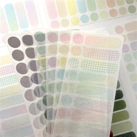 Solid Color Plaid Label Sticker