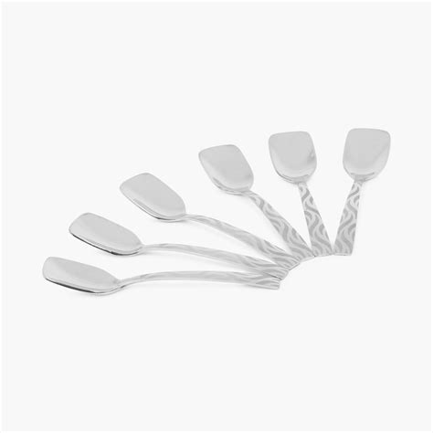 Buy Glister Royce Stainless Steel Ice Cream Spoon - Set Of 6 Pcs. from ...