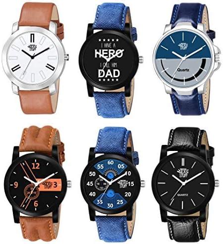 SWADESI STUFF Stainless Steel Pack Of 3 Multicolor Dial Analogue Watch ...