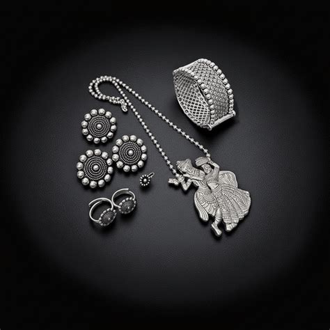 German Silver Radha Krishna Combo - Elegant Jewelry Set Bangle | For ...