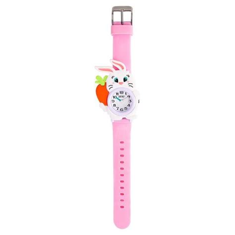 Buy Online Zoop Analog Bunny Rabbit Watch with White Dial & Pink Strap ...