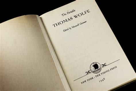 Hardcover Book, The Portable Thomas Wolf, Anthology, Novels, Short Stories