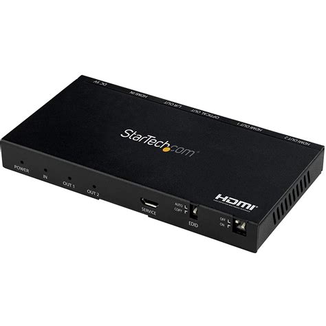 StarTech.com 2 Port HDMI Splitter - 4K 60Hz with Built-in Scaler - HDCP ...