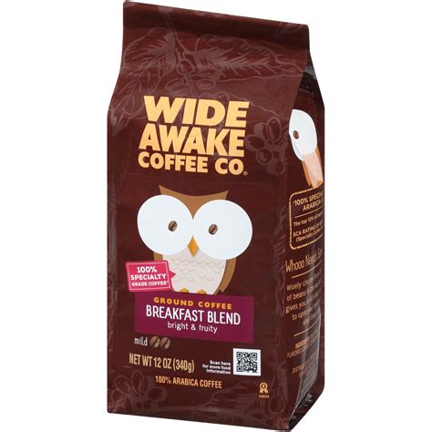 Wide Awake Coffee Co. Mild Roast Breakfast Blend 100% Arabica Ground ...