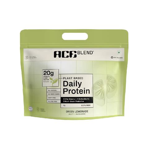 Ace Blend DAILY, 20G Complete Vegan Plant Protein Powder & Superfoods ...