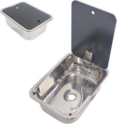 Small RV Sink, Kitchen Sink With Faucet Combo, Bar Sink With Lid ...