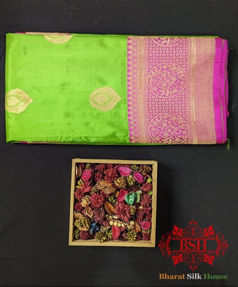 Pure Banarasi Handloom Katan Silk Antique Zari Saree In Shades Of ...