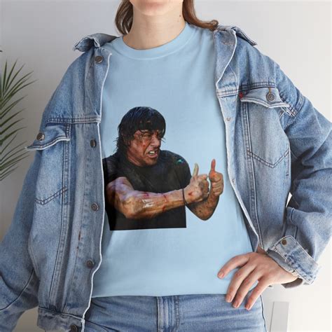Rambo | Double Thumbs up | Sylvester Stallone | Unisex Heavy Cotton Tee ...