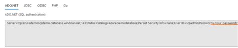 Image result for SQL Database Connection String in Azure