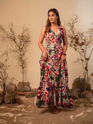 Buy LABEL REYYA Mosaic Printed Tiered Dress Online