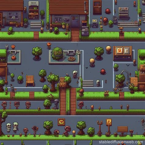 Zombies Ate My Neighbors Pixel Art | Stable Diffusion Online