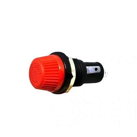 Buy Fuse Holder For 5x20mm Panel Mount Red Online In India at HUBTRONICS.in