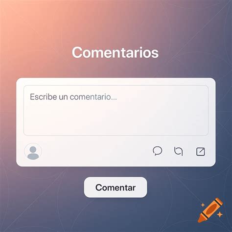 A clean web page interface for comments in Spanish, with an input field ...