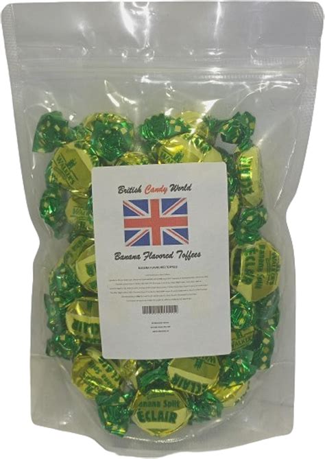 Amazon.com : British Candy World Banana Flavored Toffee Imported From ...
