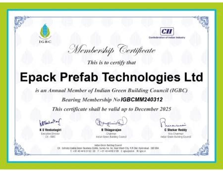 Certifications and Accreditations - EPACK Prefab