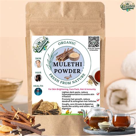 Pure Mulethi Powder | 100% Natural Licorice Root | Ayurvedic Skin Brig