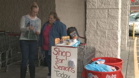 Local students collect food for senior citizens