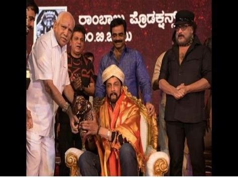 Kichcha Sudeep gets honoured by Karnataka CM B.S. Yediyurappa for ...