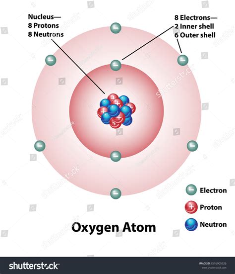 Diagram Oxygen Atom Nucleus Inner Outer Stock Vector (Royalty Free ...