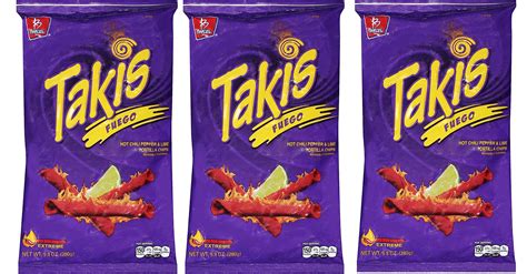 Tortilla Chips With Chili Lime Flavor Barcel Takis Fuego Papitas ...