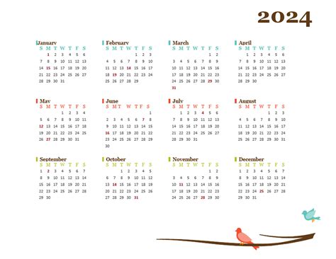 Free Editable Calendar Template 2024 Word - Printable Templates Free