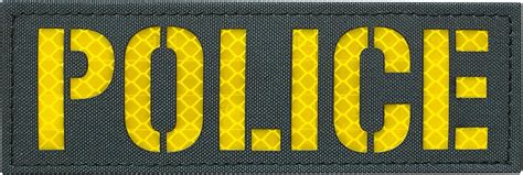 Buy 6x2 Inch Reflective Laser Cut Police Patch (Ranger Green, 6x2 Inch ...