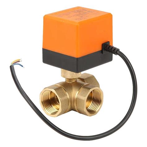 Buy BINGFANG-W Water Motorized Ball Valve - DN25 G1 Brass 3 Way ...